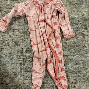 Kickee pants Pink Kids One Piece with mermaid print